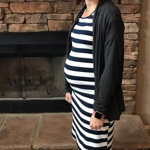 Liz Lange Navy and White Stripe Maternity Dress